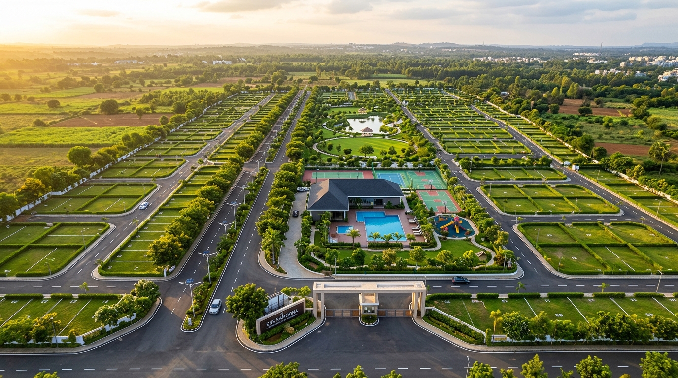 KNS Samooha — Aerial View of 170-Acre Premium Township, Nelamangala